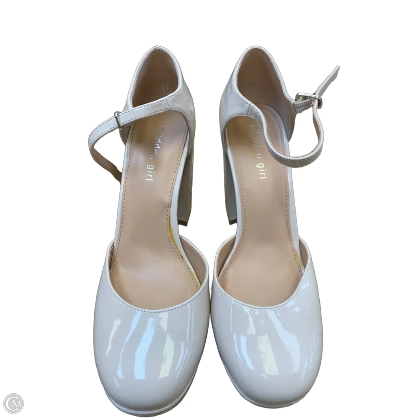 Shoes Heels Block By Madden Girl In Cream, Size: 8.5