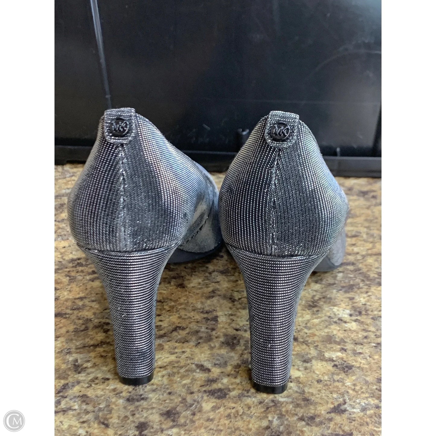 Shoes Heels Kitten By Michael By Michael Kors In Silver, Size: 10