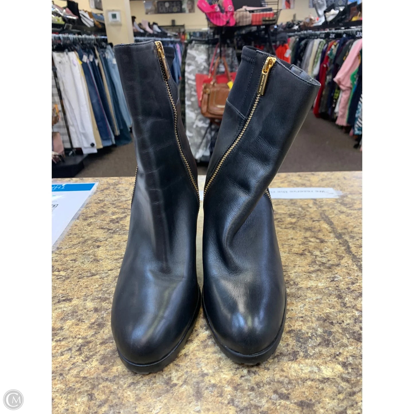 Boots Ankle Heels By Michael By Michael Kors In Black, Size: 10