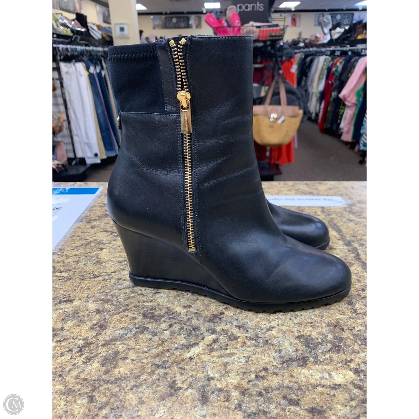 Boots Ankle Heels By Michael By Michael Kors In Black, Size: 10