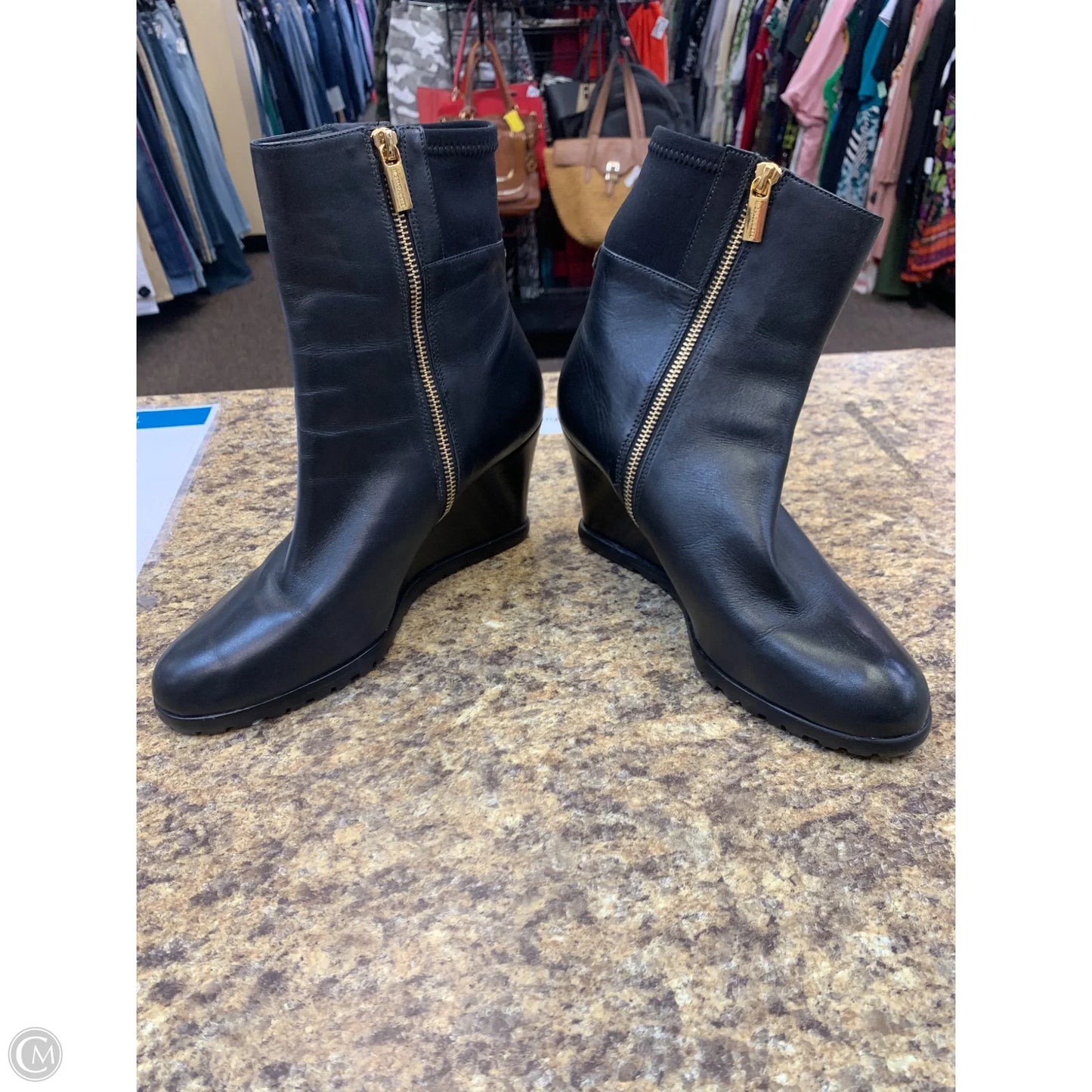 Boots Ankle Heels By Michael By Michael Kors In Black, Size: 10