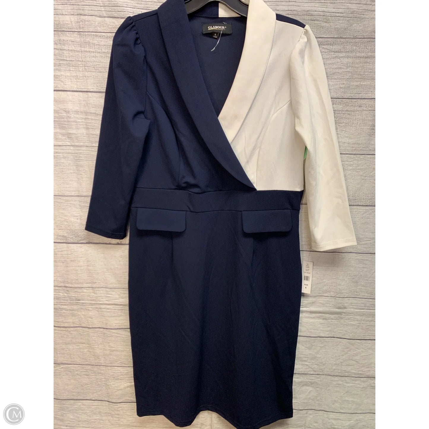 Dress Casual Short By Glamour In Nautical Print, Size: 6