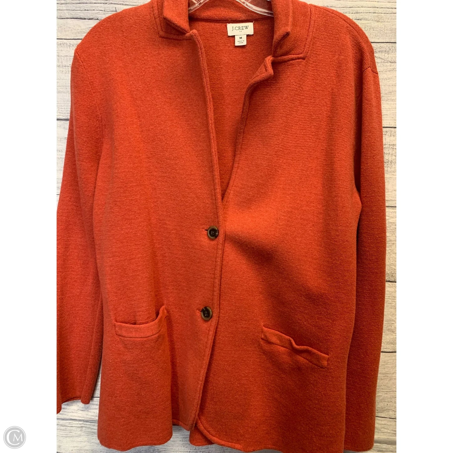 Sweater Cardigan By J. Crew In Orange, Size: M