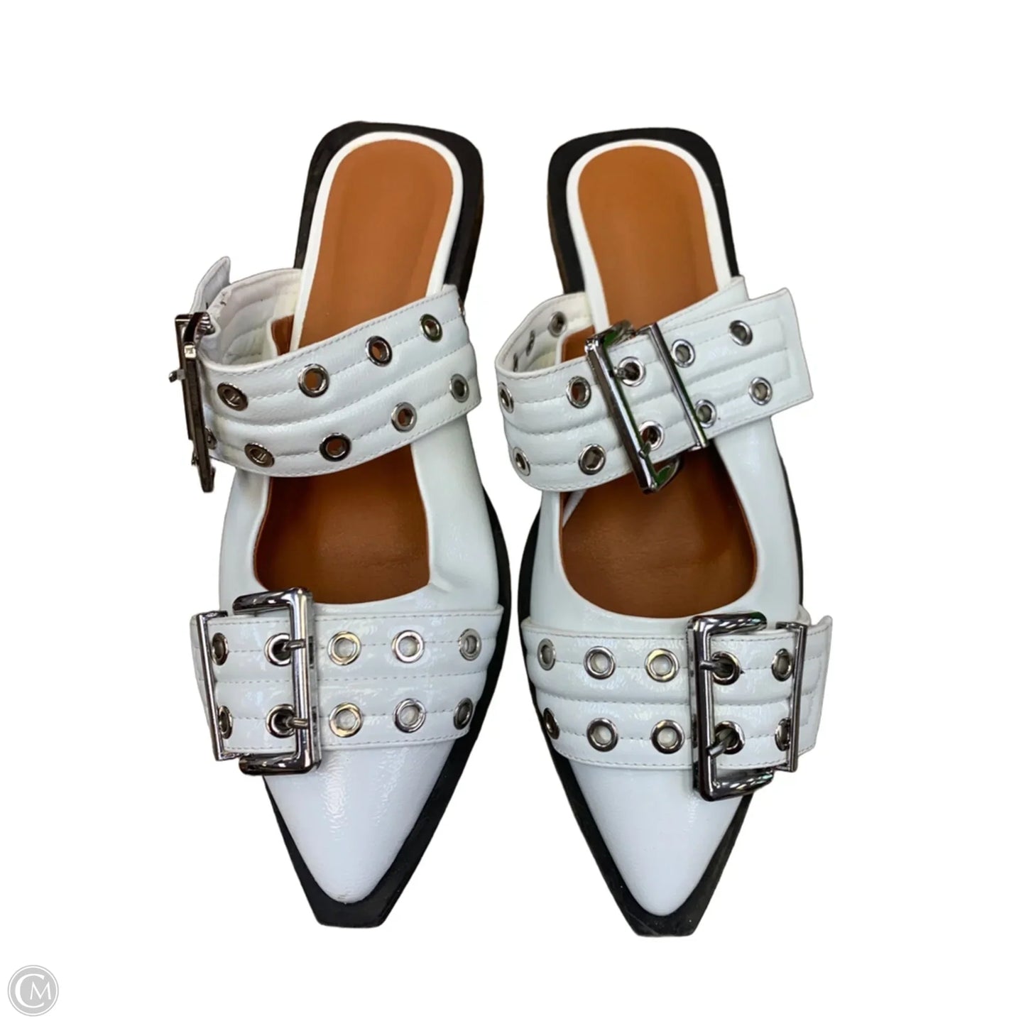 Shoes Flats By Cmf In Black & White, Size: 9