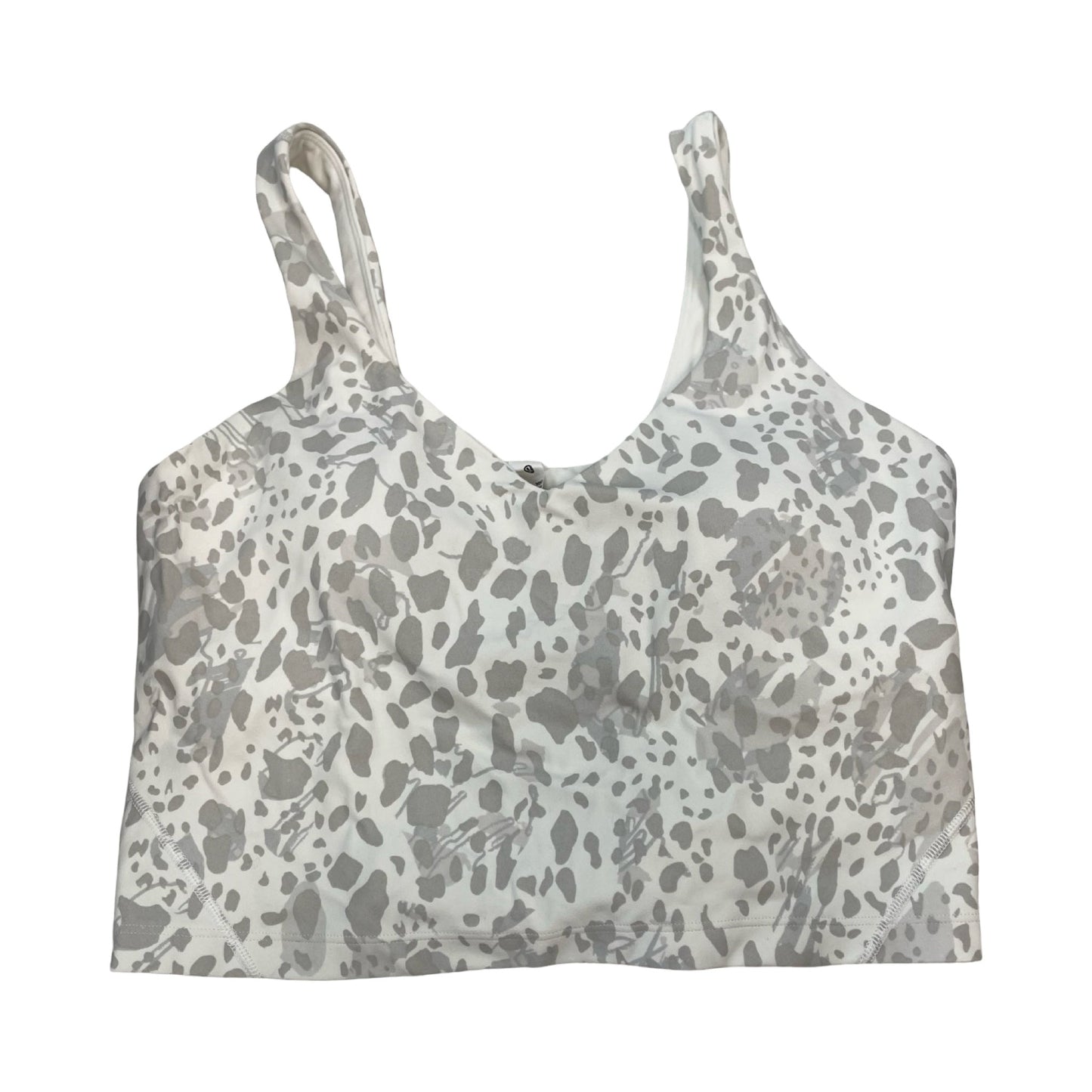 Athletic Tank Top By Lululemon In Grey & White, Size:10