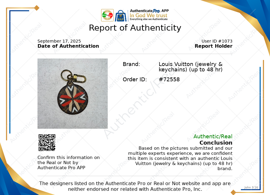 Key Chain Luxury Designer By Louis Vuitton In Brown & Red