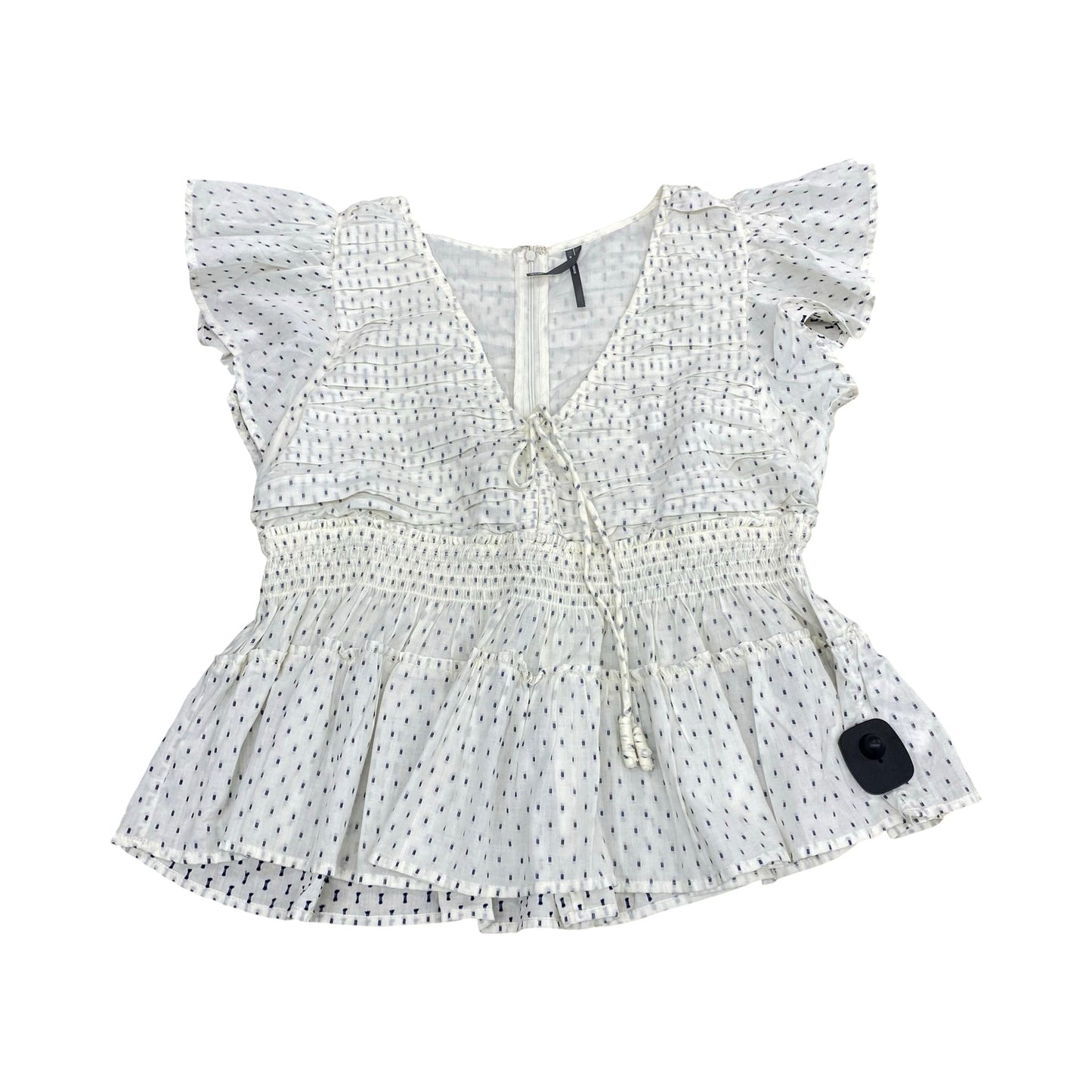 Top Sleeveless By Anthropologie In Blue & White, Size:L
