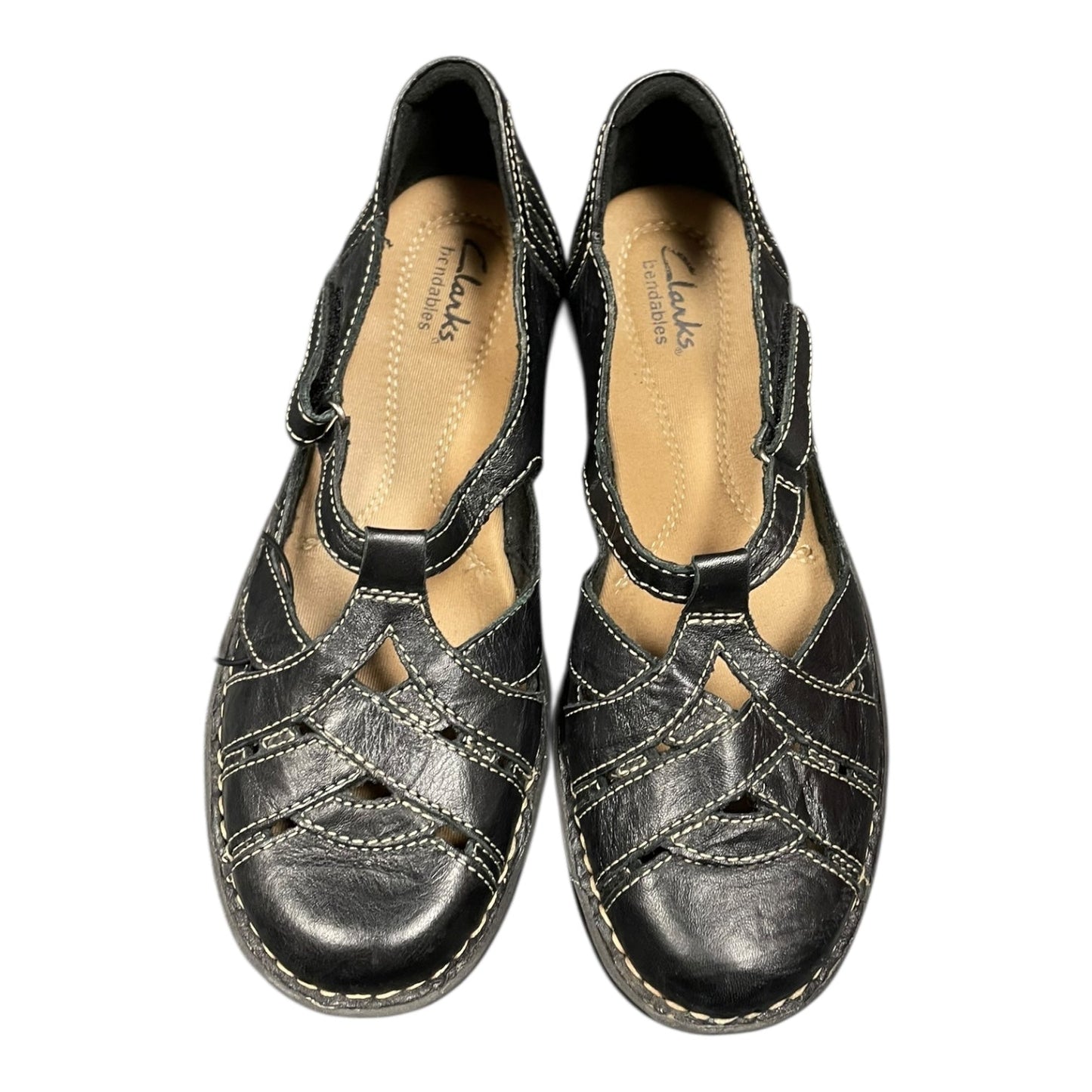 Shoes Flats By Clarks In Black, Size:7