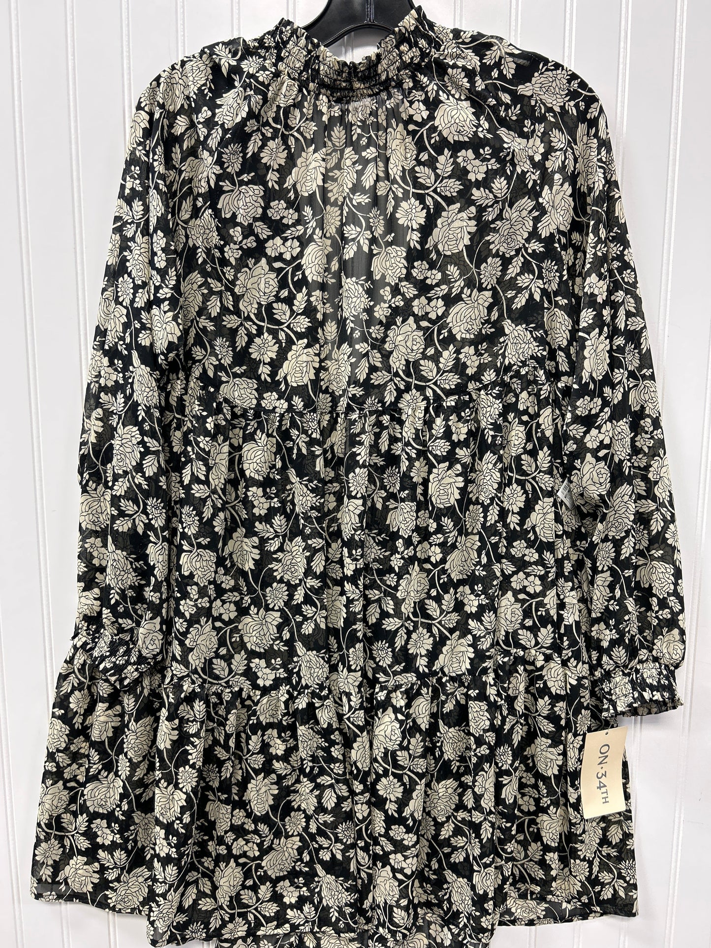 Dress Casual Midi By On 34Th In Black & Cream, Size:M