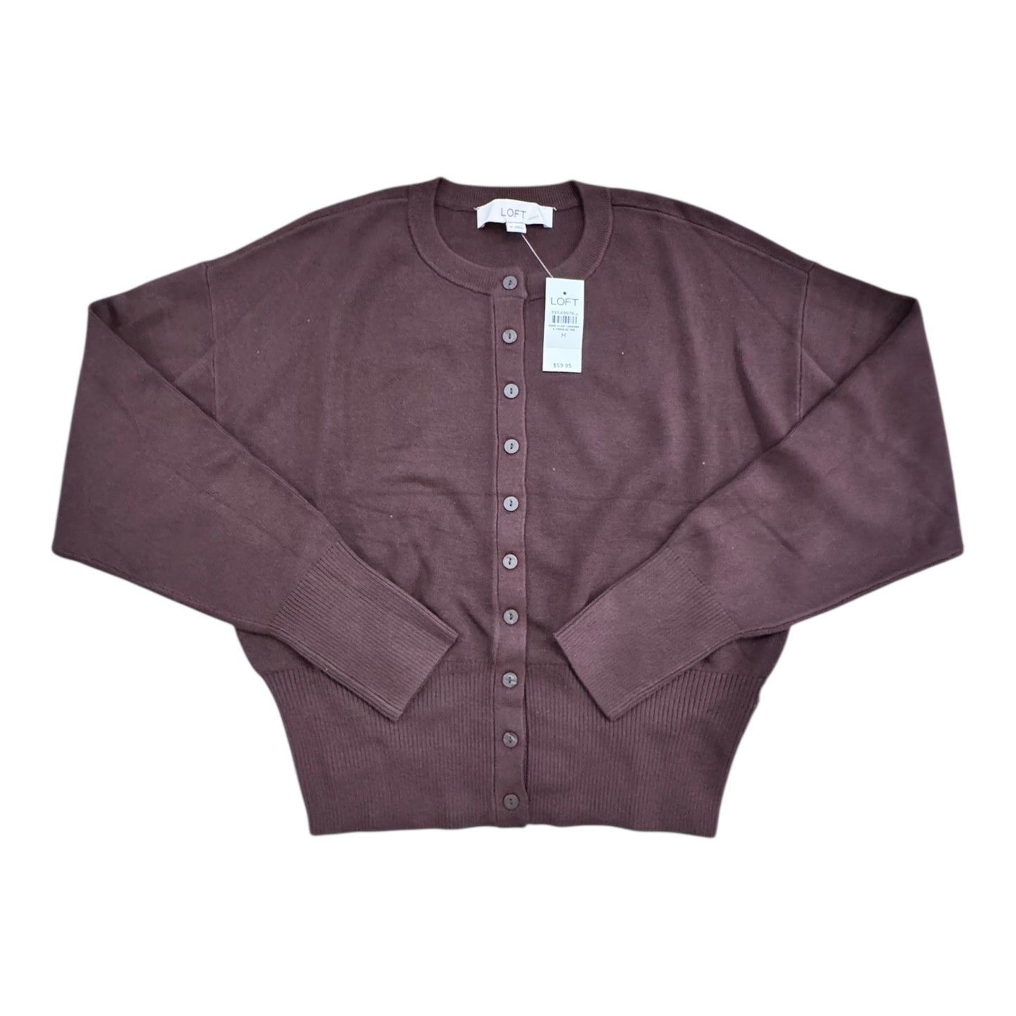 Sweater Cardigan By Loft In Brown, Size:M