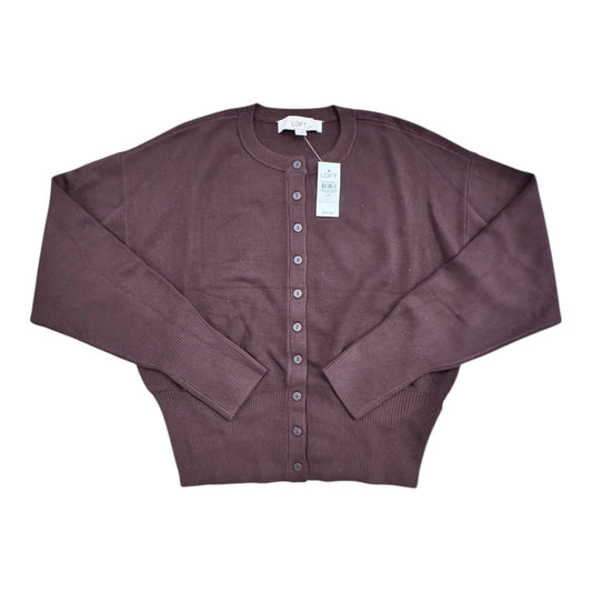 Sweater Cardigan By Loft In Brown, Size:M