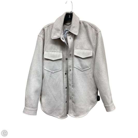 Jacket Shirt By Abercrombie And Fitch In Tan, Size: M