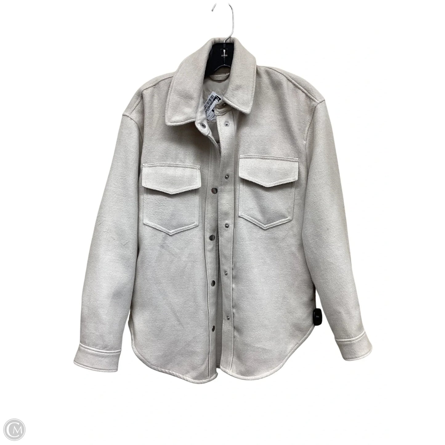 Jacket Shirt By Abercrombie And Fitch In Tan, Size: M