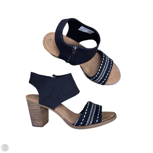 Sandals Heels Block By Toms In Black, Size: 7