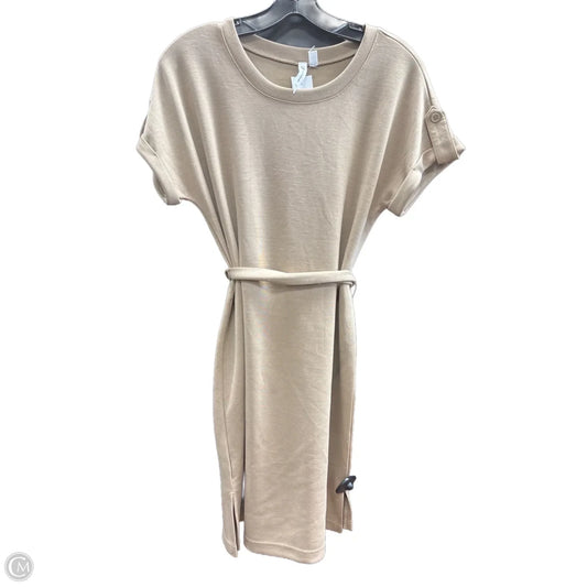 Dress Casual Midi By Cable And Gauge In Tan, Size: S