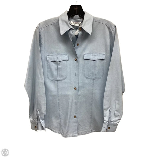 Top Long Sleeve By Talbots In Blue Denim