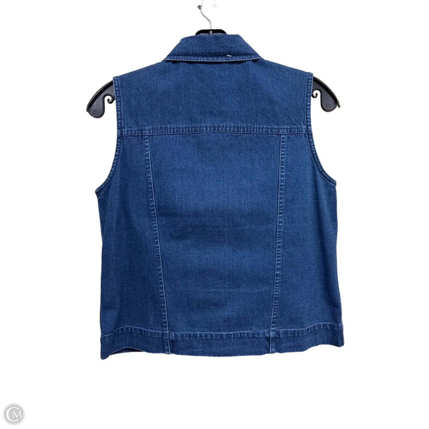 Vest Other By Talbots In Blue Denim, Size: Sp