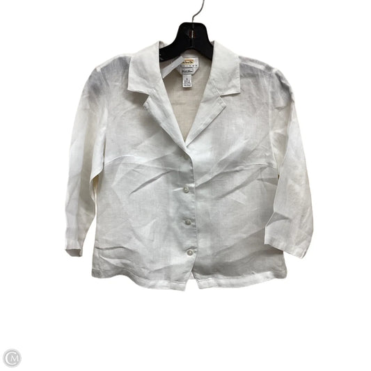 Top Long Sleeve By Talbots In White, Size: 2