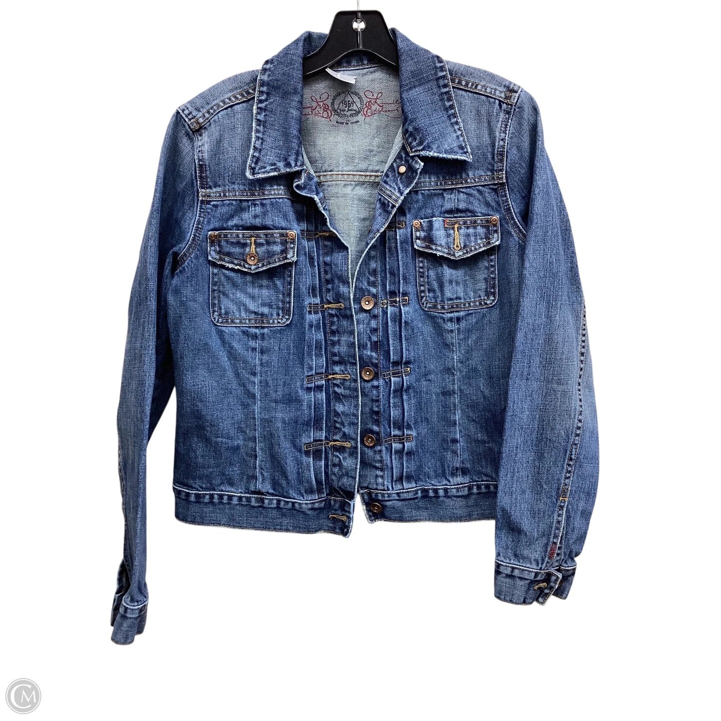 Jacket Denim By Gap In Blue Denim, Size: L