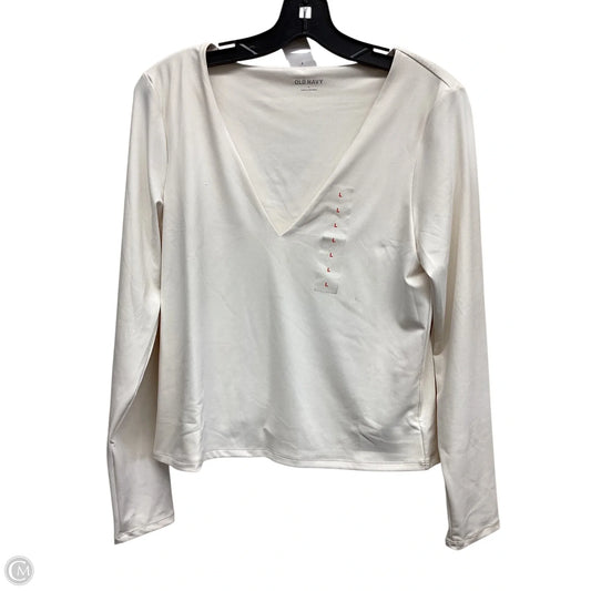 Top Long Sleeve By Old Navy In Cream, Size: L