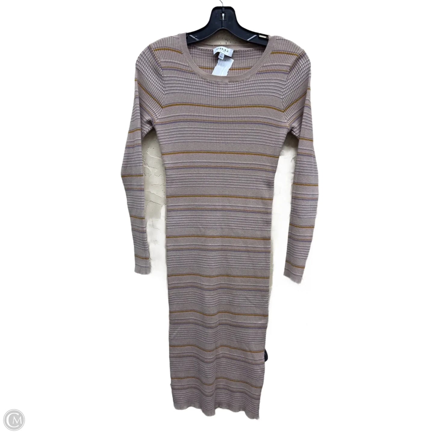 Dress Casual Midi By Gilli In Tan, Size: S