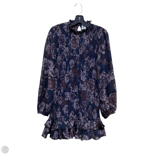 Dress Casual Midi By Zara In Floral Print, Size: M