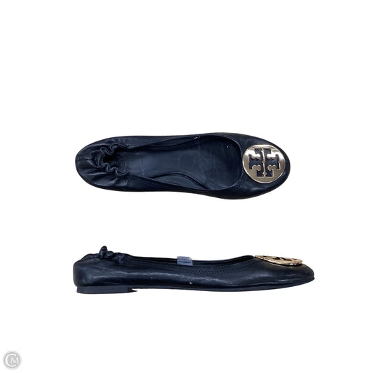 Shoes Designer By Tory Burch In Black & Gold, Size: 9.5