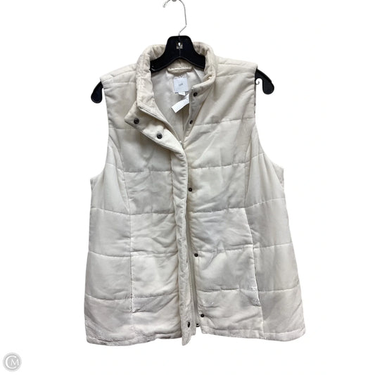 Vest Puffer & Quilted By J. Jill In Cream, Size: M
