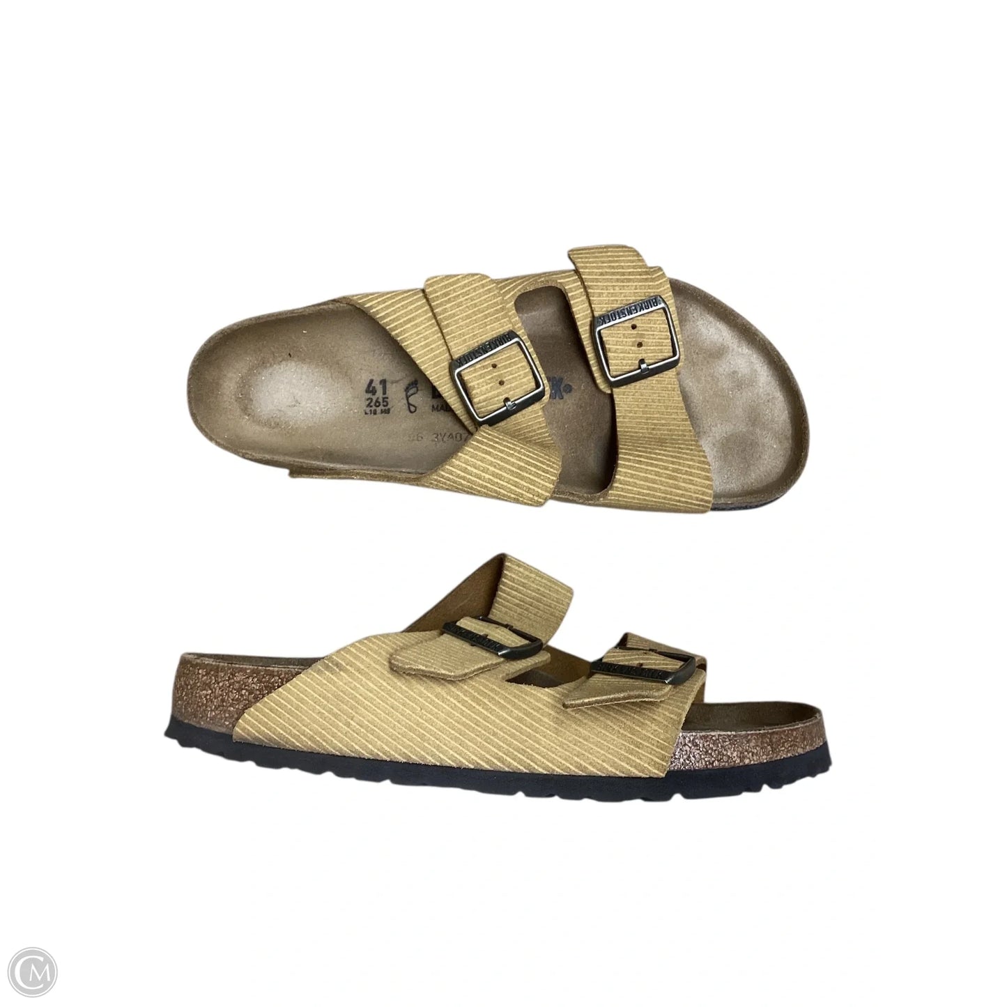 Sandals Flats By Birkenstock In Tan, Size: 10