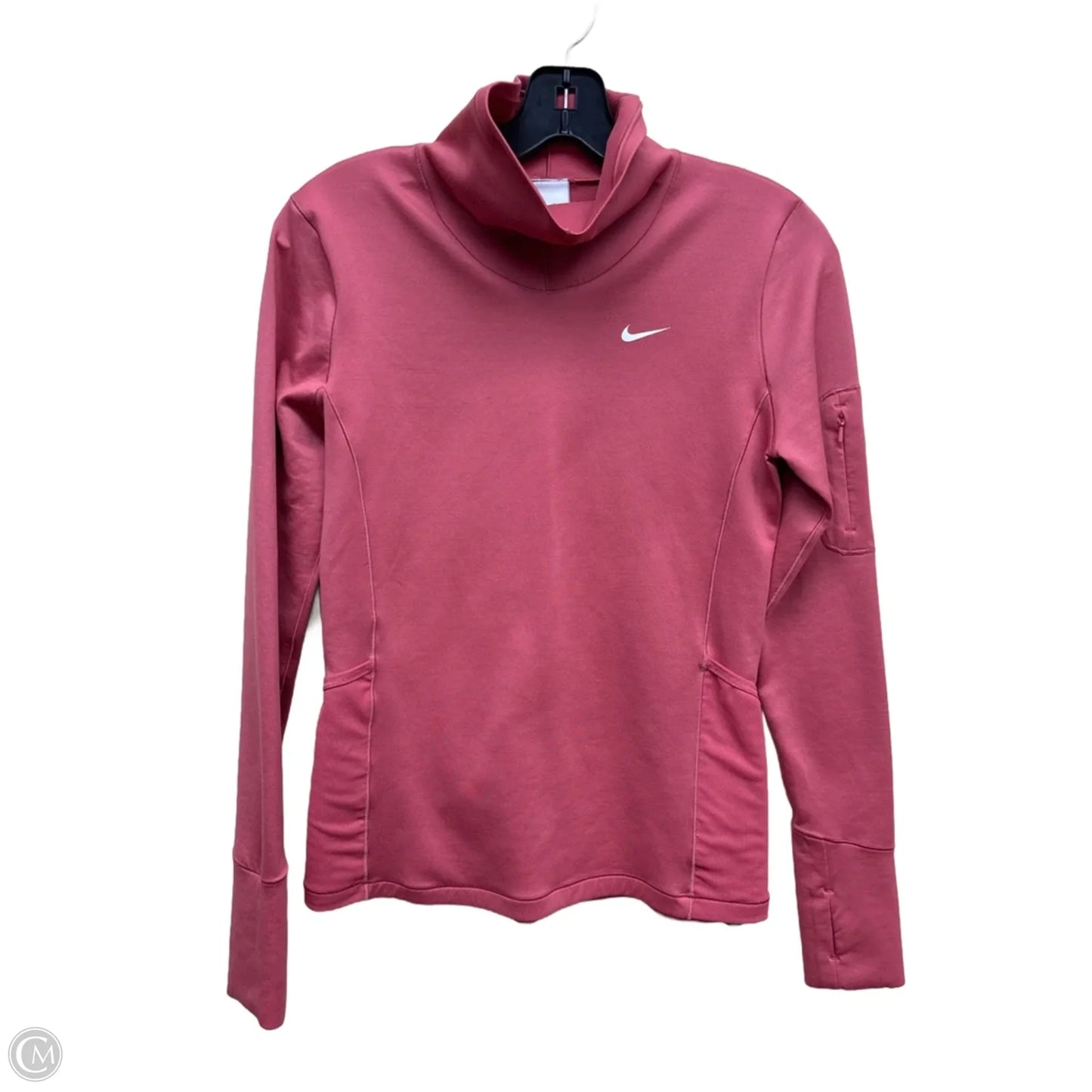 Athletic Top Long Sleeve Crewneck By Nike In Pink, Size: S