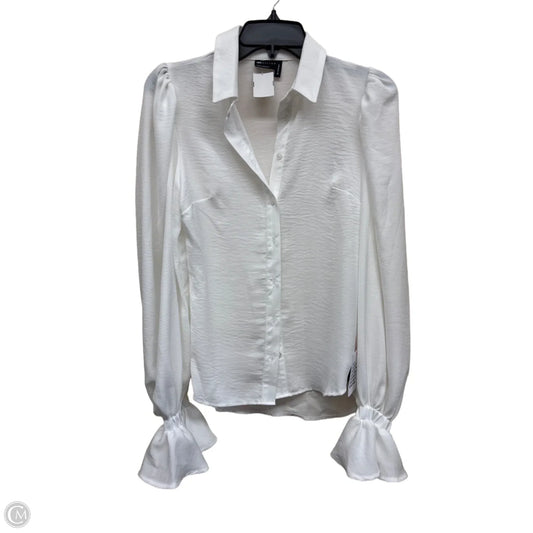 Top Long Sleeve By Asos In White, Size: Xs