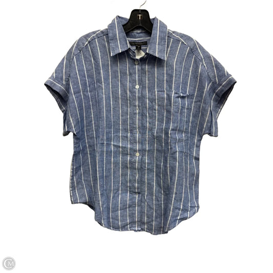 Top Short Sleeve By Banana Republic In Blue, Size: Xs