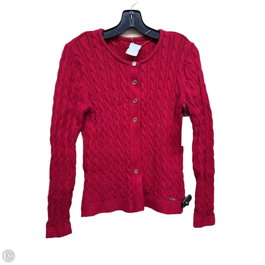 Sweater Cardigan By Calvin Klein In Red, Size: Xs