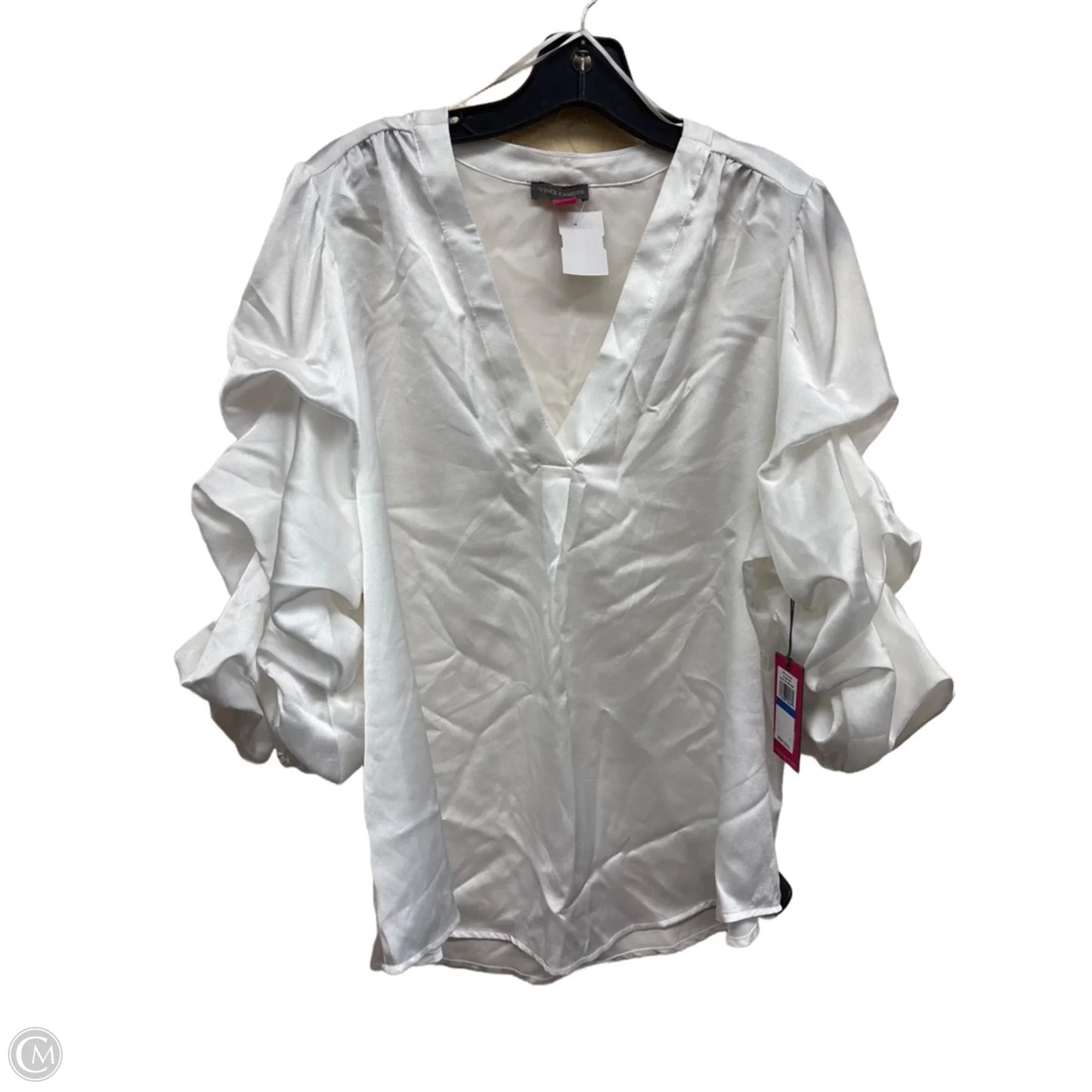 Top Long Sleeve By Vince Camuto In White, Size: Xl
