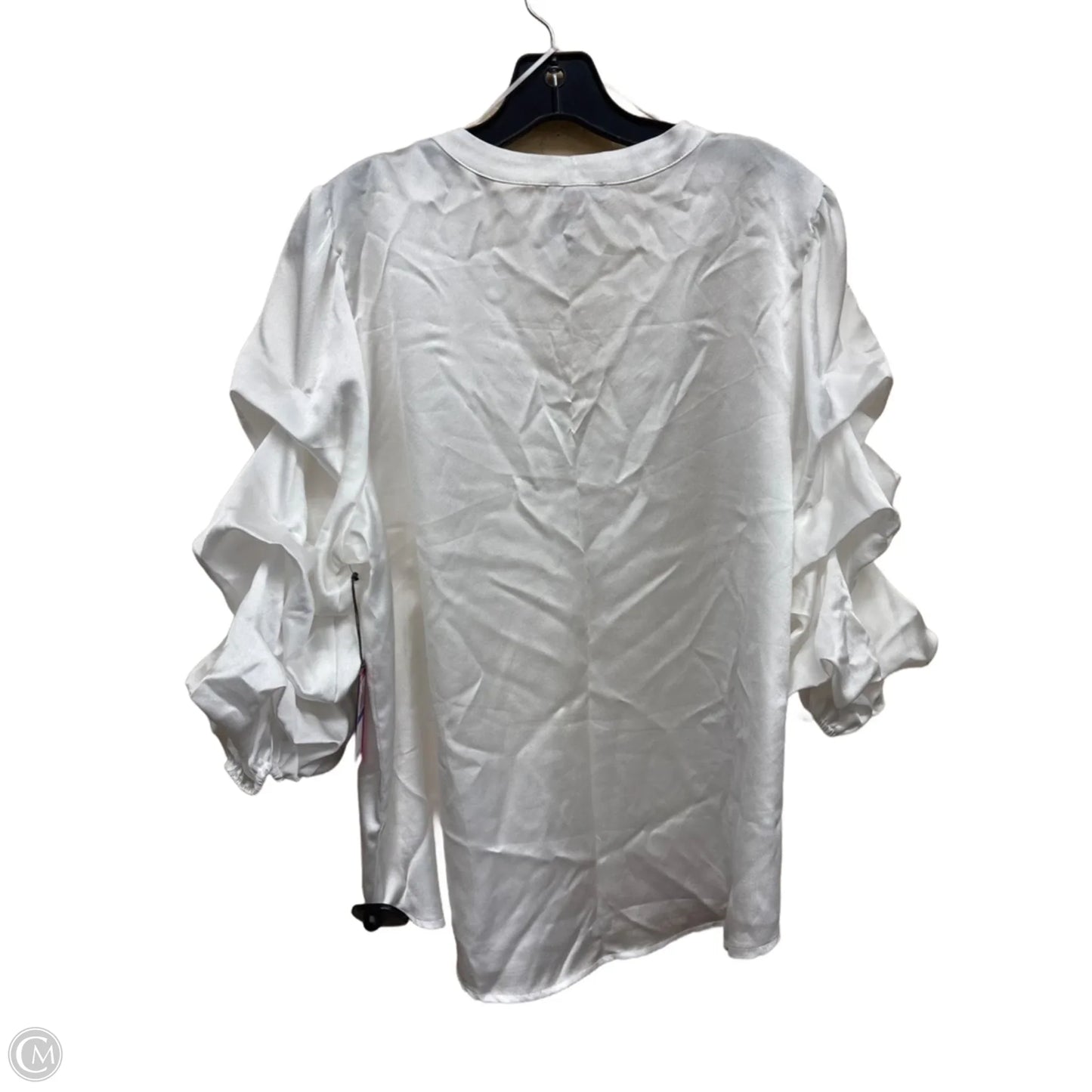 Top Long Sleeve By Vince Camuto In White, Size: Xl