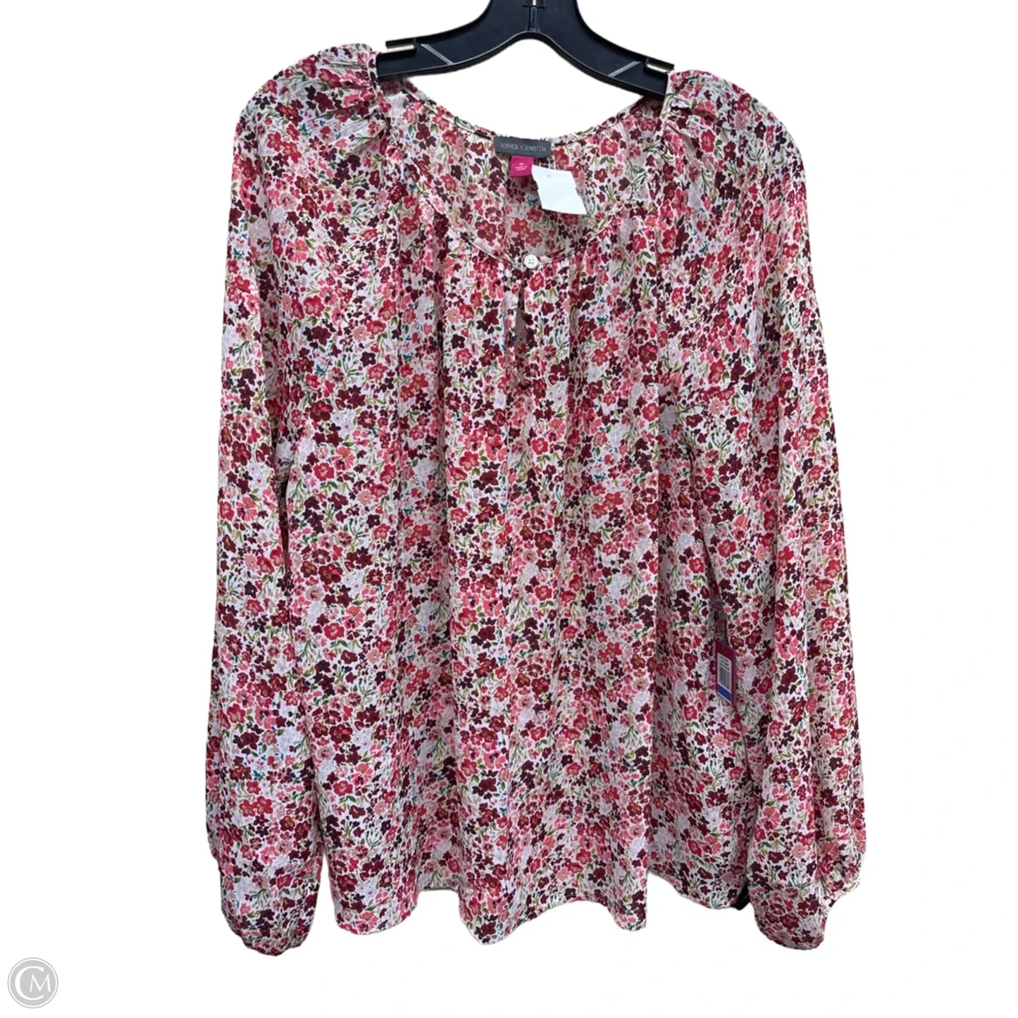 Top Long Sleeve By Vince Camuto In Floral Print, Size: Xl