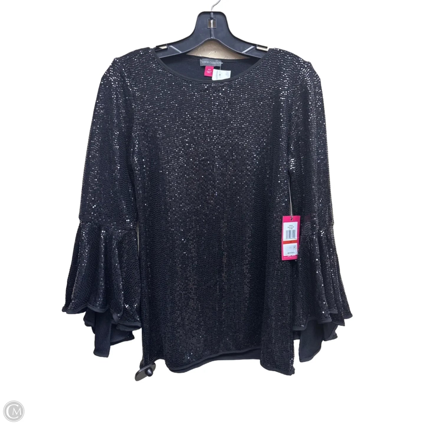 Top Long Sleeve By Vince Camuto In Black, Size: Xs