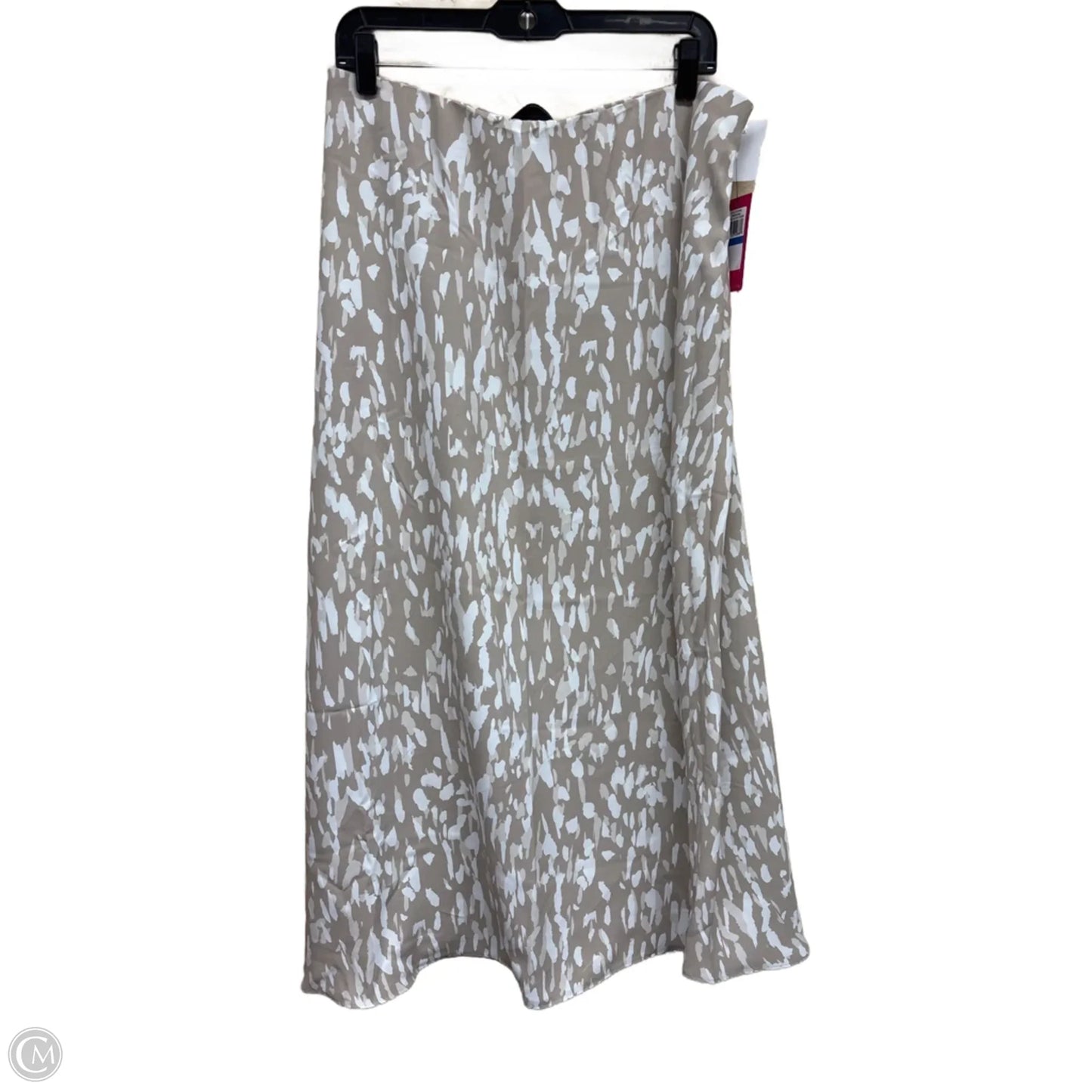 Skirt Maxi By Vince Camuto In Tan & White, Size: Xl