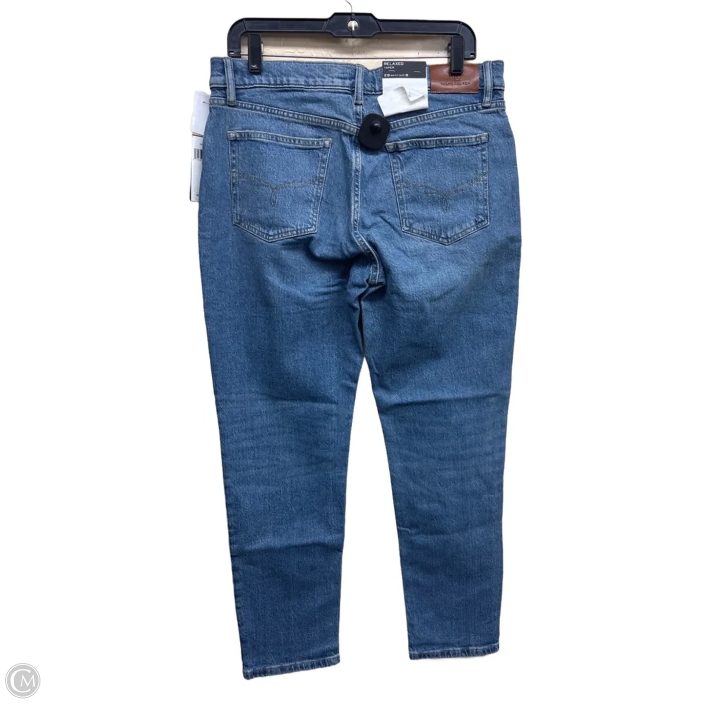 Jeans Straight By Lauren By Ralph Lauren In Blue Denim, Size: 8