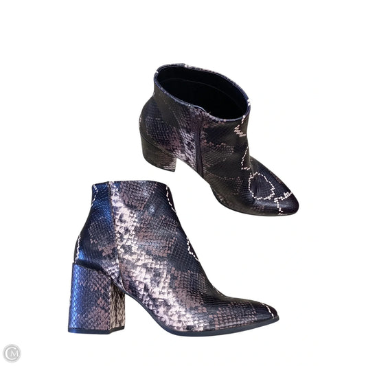 Boots Ankle Heels By A New Day In Snakeskin Print, Size: 8.5