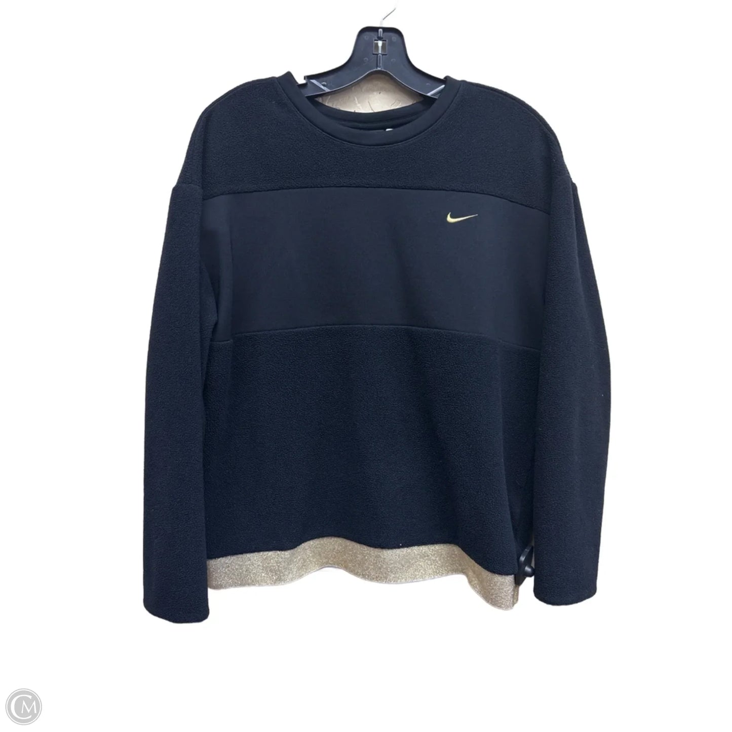 Athletic Sweatshirt Crewneck By Nike In Black, Size: S