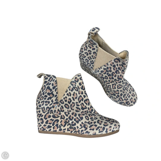 Boots Ankle Heels By Toms In Animal Print, Size: 7