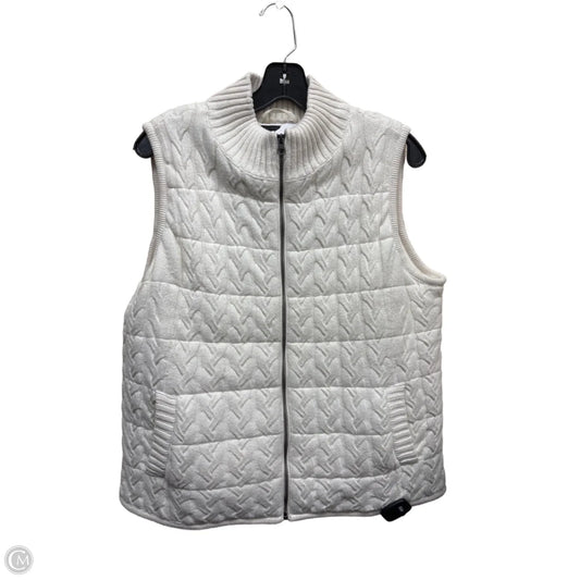 Vest Puffer & Quilted By Talbots In Cream, Size: M
