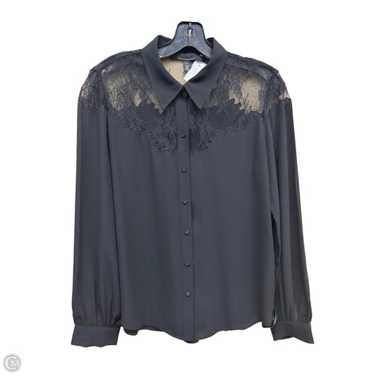 Top Long Sleeve By White House Black Market In Black, Size: S