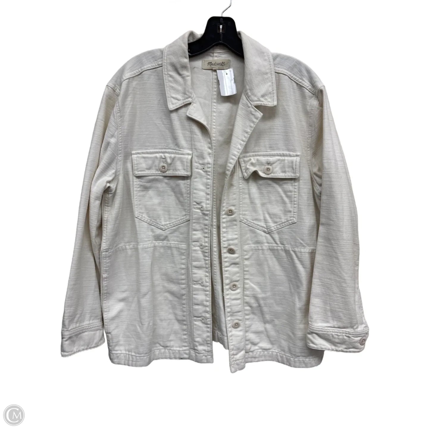Jacket Denim By Madewell In Cream Denim, Size: M