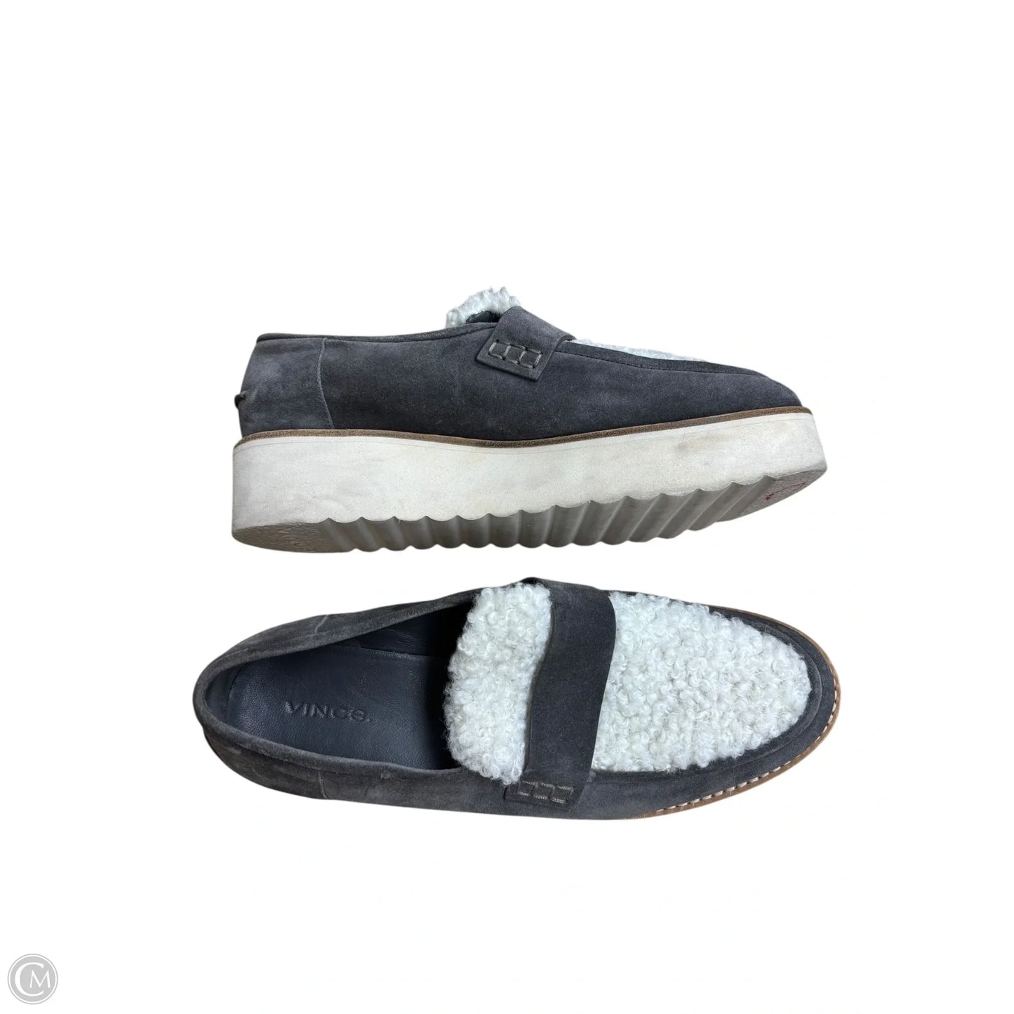 Shoes Flats By Vince In Grey & White, Size: 8.5