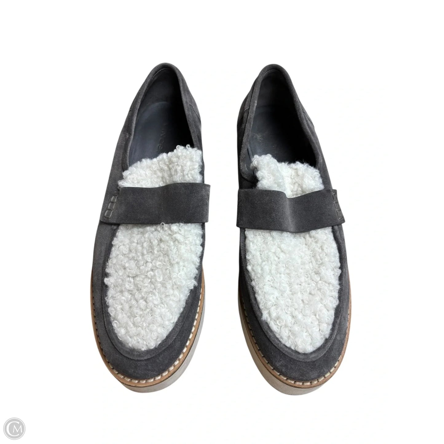 Shoes Flats By Vince In Grey & White, Size: 8.5