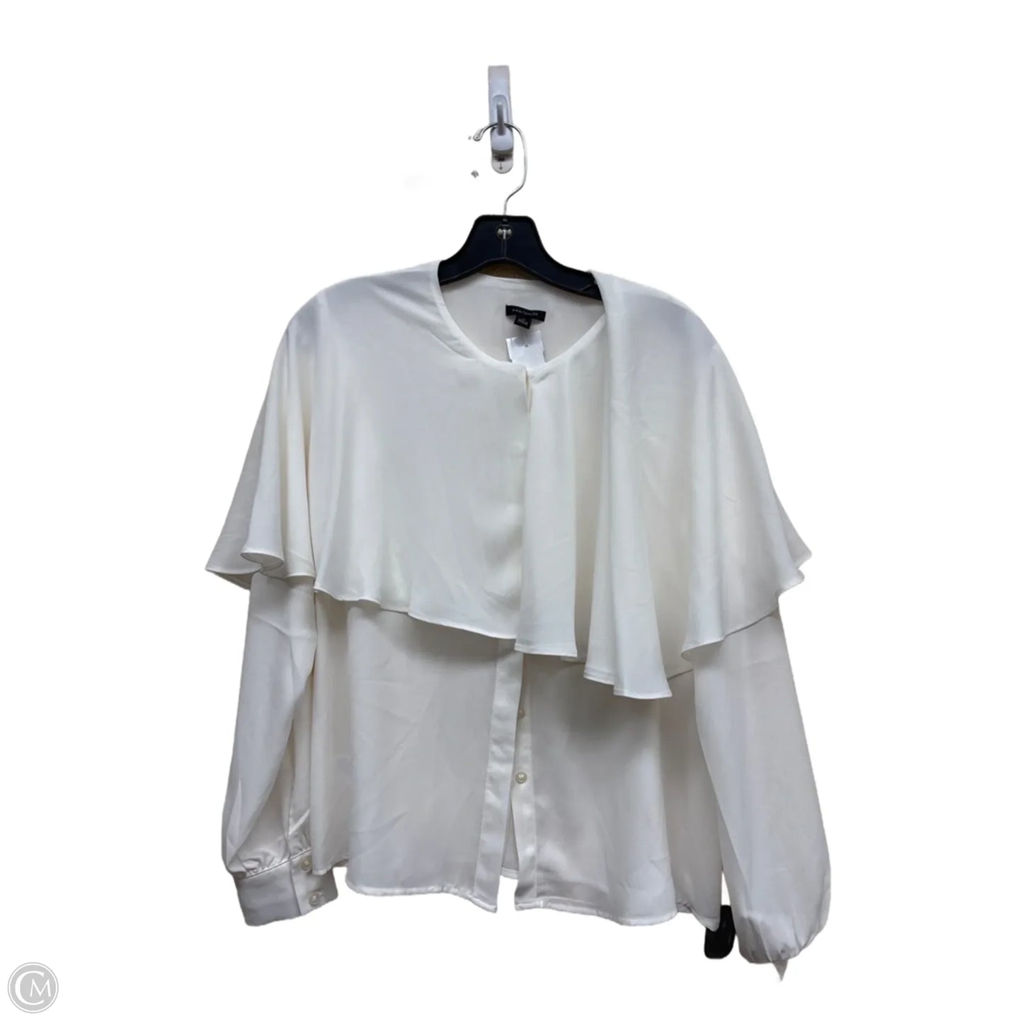 Top Long Sleeve By Ann Taylor In White, Size: Xs