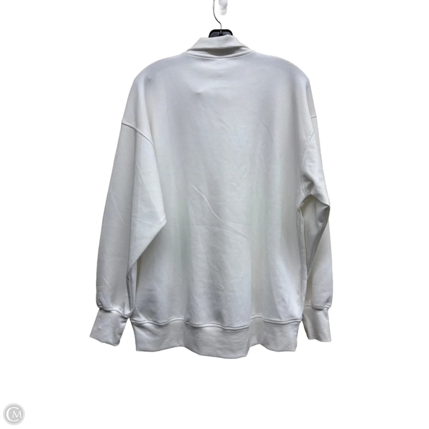 Athletic Top Long Sleeve Collar By Old Navy In White, Size: S