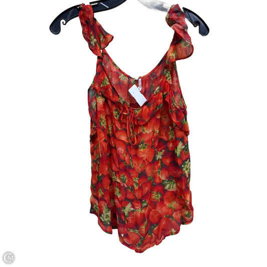 Top Sleeveless By Anthropologie In Red, Size: 6